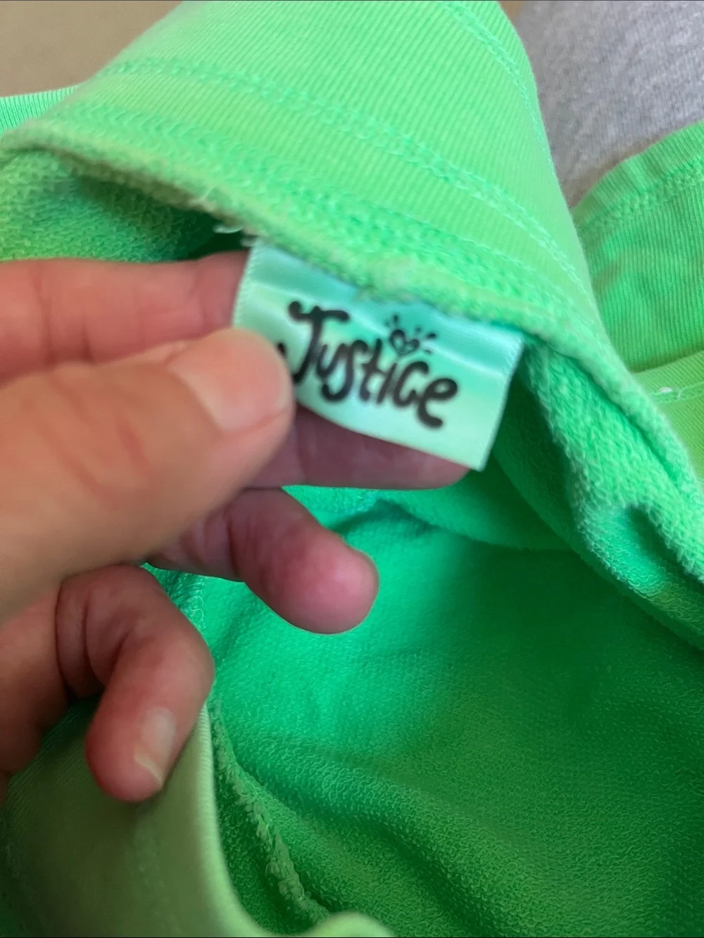 Justice Lime Green Comfy Cotton Knit Shirts